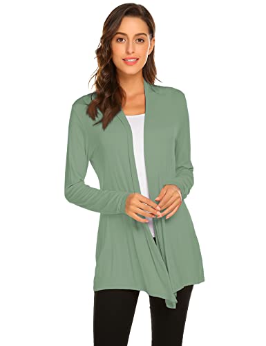 Image of Newchoice Womens Casual Lightweight Long Sleeve Cardigan Soft Drape Open Front Fall Dusters (S-3XL)