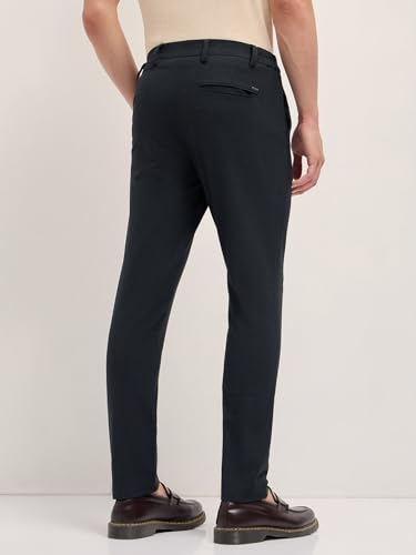 Image of THE BEAR HOUSE Men's Blue Regular Fit Formal Trouser