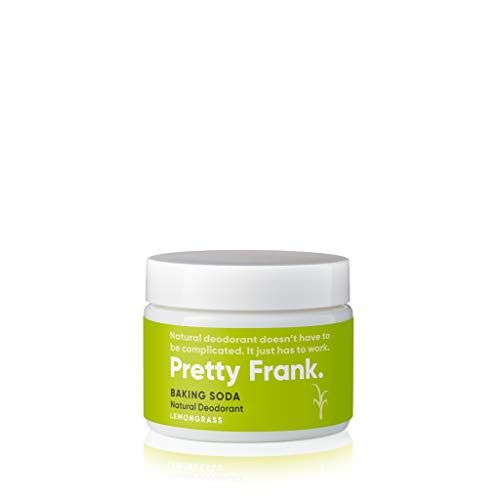 Pretty Frank Natural Deodorant - Baking Soda Extra Strength Jar, Aluminum Free Deodorant for Women, Men, Teens, Paraben & Sulfate Free, with Shea Butter, Coconut Oil, Vitamin E - Lemongrass (1pc)