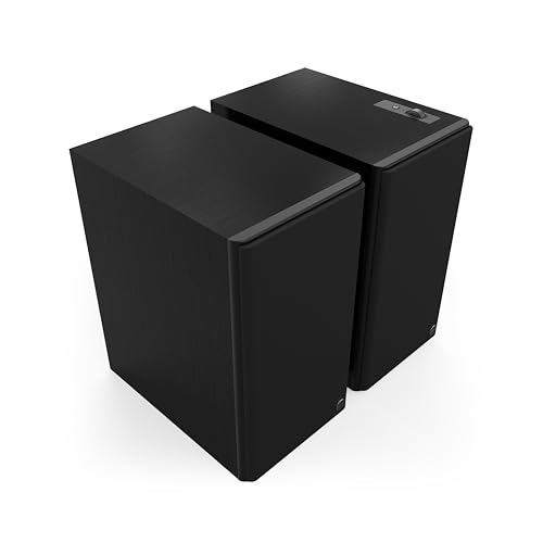 Image of Klipsch The Nines II Dolby Atmos 8 inch Powered Speakers Ebony (Pair)