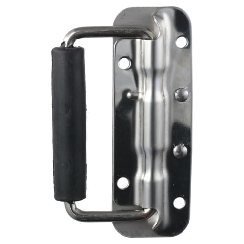 Image of 2pcs Spring Loaded Case Handle, 304 Stainless Steel Surface Mount Chest Handle with Rubber Grip,120mm