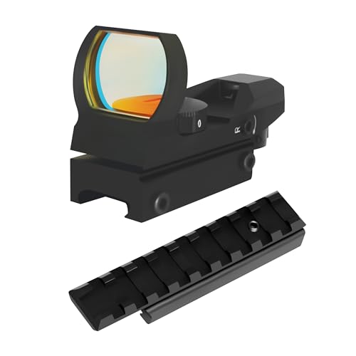 GOTICAL 9 Slots Low Profile 3/8" Dovetail to 7/8" Weaver Picatinny Rail Adapter with Red Green Dot Sight Fits Marlin Model 795 40 61 Mossberg 702 - Gotical