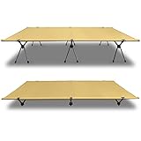 FUTUREFOX ワイドコット コット 折りたたみベッド キャンプベッド アウトドアベッド (カーキ)