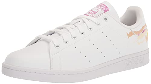 adidas Women's Thebe Magugu Stan Smith Sneaker, White/Pulse Lilac/Silver Metallic, 12