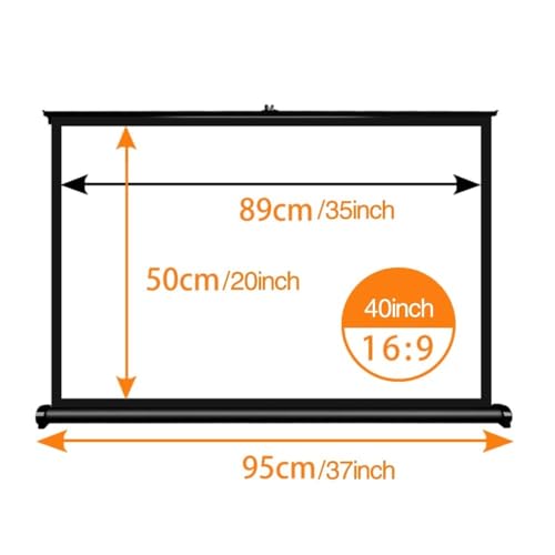 Pantalla de proyección portátil de 40 pulgadas 16:9 miniatura 7