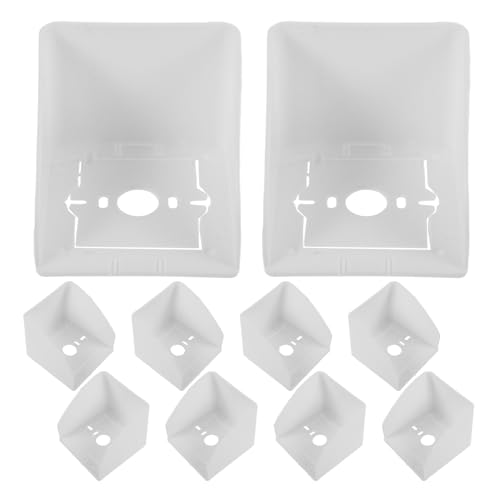 Gadpiparty 10Pcs Waterproof Outlet Plug Covers Outdoor Socket Box Electric Plug Cover Rainproof Cover Wall Switch Socket Plate Protector for Bathroom Home Outdoor White