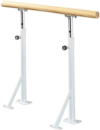 Adjustable Ballet Barre for Dance & Yoga, 1.5m Height Adjustable Floor Mounted Bar, Fitness & Dance Stick, Portable Home Workout Equipment (Pink)