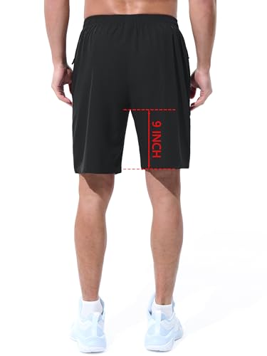 Mens Athletic Shorts Running Shorts Quick Dry Workout Shorts 7"/ 9" Lightweight Gym Basketball Shorts Zipper Pockets3