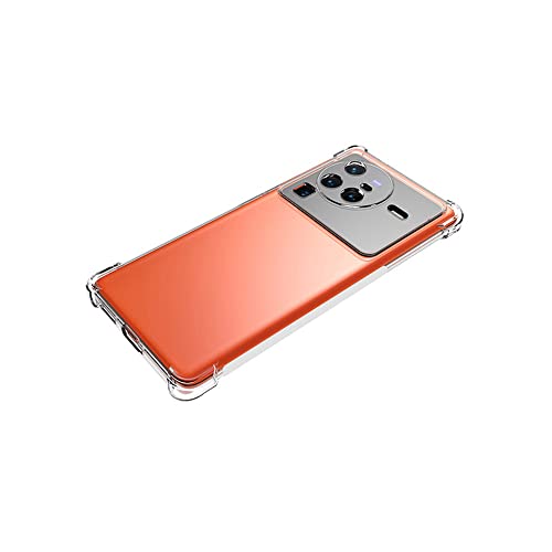 Image of for Back Case Cover Bumper Flexible Silicone Transparent Back Cover for Vivo X80 Pro - Transparent