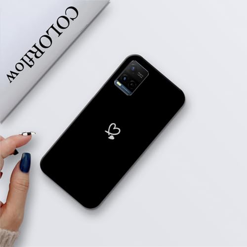 Image of COLORflow Back Cover Compatible with Vivo Y21 2021 / Y33s / Y21s | Cute Korean Hearts Customized Back Cover Compatible with Vivo Y21 2021 / Y33s / Y21s