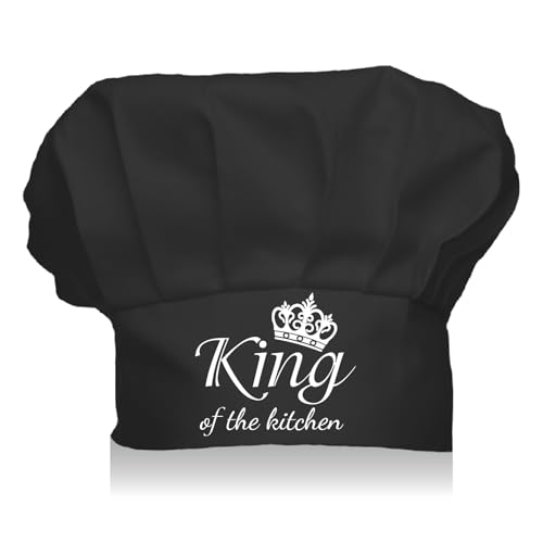 CREATCABIN Gorro de Chef con Corona Ajustable para Adultos, Elástico, para Cocina, Panadería, Catering, Gorro de Cocinero, Gorro de Chef de Algodón Personalizado para Mujeres, Hombres, Parrilla, Horne