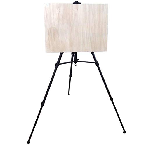 Cavalletto in Alluminio, cavalletto Pieghevole Portatile da Esterno per artisti, Regolabile da 60 a 160 cm, Nero