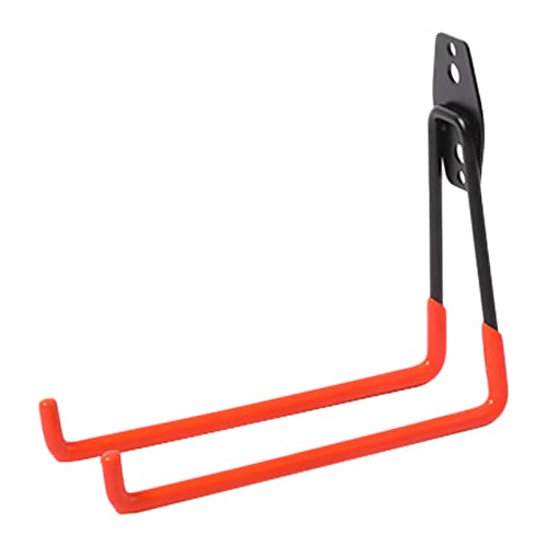 Carkio Heavy Duty Garage Hooks Wall Hooks - Maximize Your Garage Space, Anti-Slip Coating, Multi-Functional Organizer for Bikes, Ladders, and Garden Tools, Orange Large Square Hook