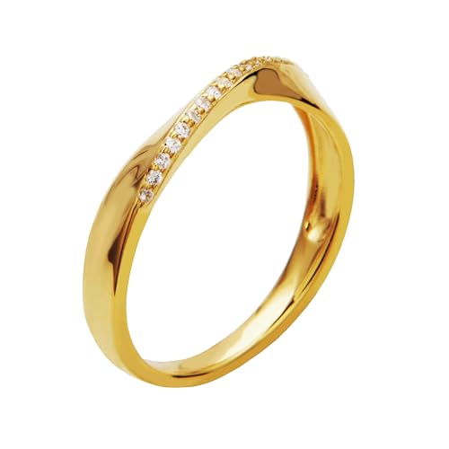 Amazon Essentials Cubic Zirconia Crossover Eternity Ring in Sterling Silver2