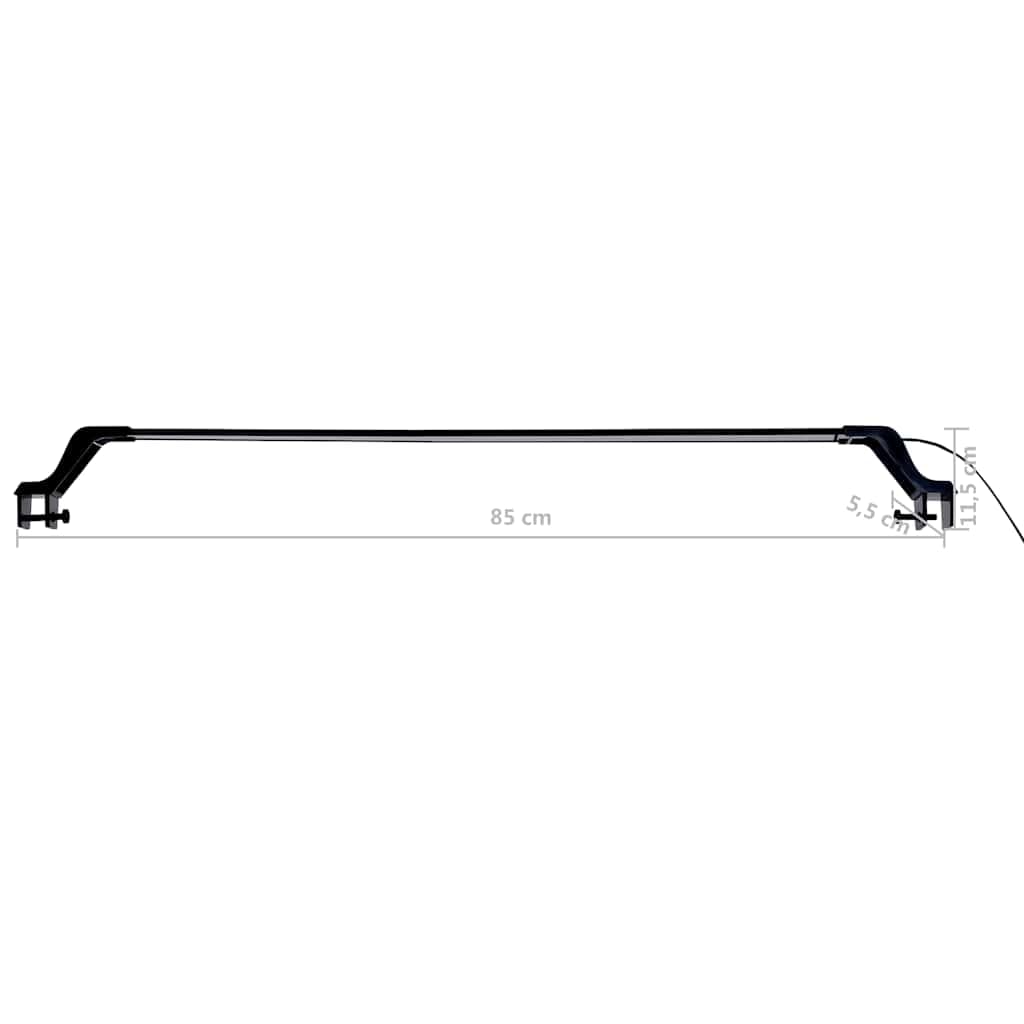 LED-Aquariumleuchte Aluminium mit Klemmen für 90-105 cm Aquarien, energiesparende LED Lichtleiste in Blau und Weiß, geeignet für Süßwasser und Meerwasser
