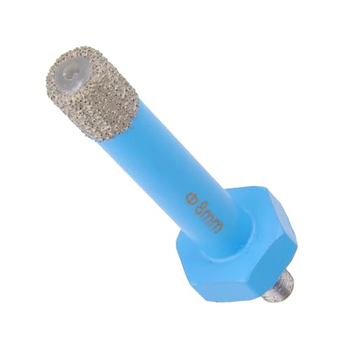 PRODIAMANT Fliesenbohrer ø 8mm für 75mm Akku Winkelschleifer Diamant Bohrer mit M5 Aufnahme für Fliesen Feinsteinzeug Bohrkronen Glasbohrer