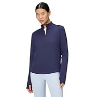 Nike Women's One Therma-Fit 1/2-Zip Mid Layer, Midnight Navy, Small