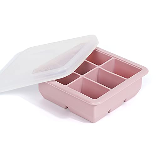 haakaa Baby Food Freezer Tray with Clip-on Lid, Silicone Baby Food Freezer Storage Tray, Pop Out 6 x 2.4 oz Portion Silicone Freezer Trays Baby Puree Containers, Blush haakaa Baby Food Freezer Tray with Clip-on Lid, Silicone Baby Food Freezer Storage Tray, Pop Out 6 x 2.4 oz Portion Silicone Freezer Trays Baby Puree Containers, Blush