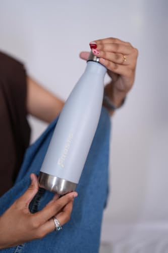 Image of Thermosteel Insulated Water Bottle 500ml | Stainless Steel Vacuum Flask | Hot 12Hr Cold 12Hr | Leak Proof | Thermos for Travel Gym Office Hiking | Matte Grey