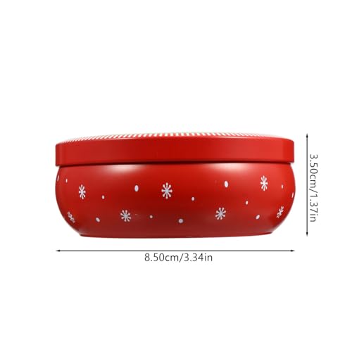 Luxshiny Christmas Cookie Tins - Set of 6 Round Nesting Boxes for Holiday Treats