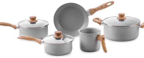 Brinox - Jogo de Panelas 5 Peças Ceramic Life Easy - Cinza