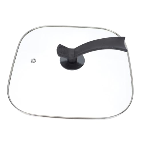 Sosoport Tapa Cuadrada de Vidrio Resistente al Calor para Olla Eléctrica de Accesorio Multifuncional para Cocina Protege Alimentos y Mantiene Temperatura