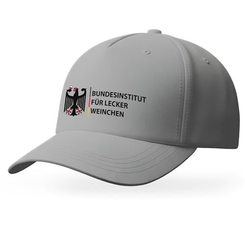 Tassenbrennerei Kappe Bundesinstitut Fuer lecker Bierchen lustig Geschenk Bierliebhaber Herren Basecap (Grau)