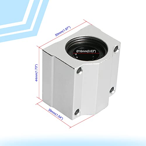 SCS16UU roulement linéaire CNC aluminium 16mm bague de guidage pour imprimante 3D et axe rigide - 2