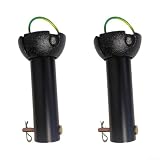 2 ventole Downrod da 10-45 cm, montaggio senza attrezzi, nero (15 cm) | Diametro esterno da 2,5 cm, adatto per molti modelli, metallo nero, fissaggio stabile, facile integrazione