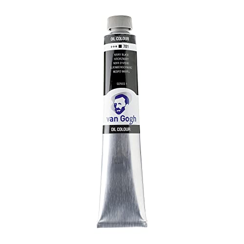 Van Gogh Ölfarbe - Elfenbeinschwarz 701 Ölfarbe 60 ml Tube - Hohe Pigmentierung & Abtönstärke - Lichtechtheit +++ - Ideal für Künstler & Studenten Van Gogh Ölfarbe - Elfenbeinschwarz 701 Ölfarbe 60 ml Tube - Hohe Pigmentierung & Abtönstärke - Lichtechtheit +++ - Ideal für Künstler & Studenten