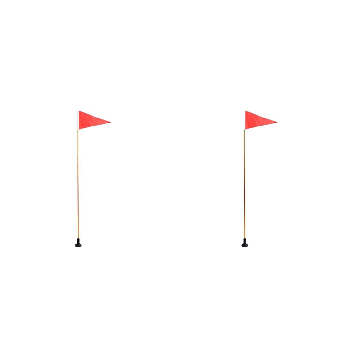 Toyvian 2 Juegos Bandera Plegable para Kayak de Aluminio Ligero con Base y Accesorios Bandera de Seguridad Profesional para y