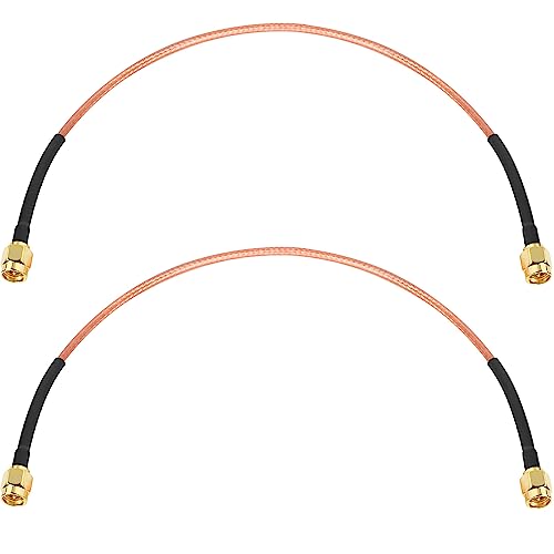 XRDS -RF RG316 SMA Male to SMA Male Coaxial Cable 1FT, 2 Pack Flexible SMA Extension Antenna Cable for WiFi Antenna, Router, SDR, FPV, GPS, Test Equipment