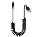 ONE PIX Coiled Lightning Cable for iPhone (2 Pack), MFi Certified Coil Car Charger Cable Compatible with iPhone 5/6/7/8/ 6 Plus/7 Plus/ 8 Plus/X/Xs Max/XS/XR/SE, iPad Air/Pro/Mini, iPod Touch - Black