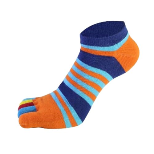 Trainer Hiking Running Toe Socks EU39-44 Low Cut Five Finger Socks Five Toe Socks Men's Socks No Show Ankle Socks(Orange)