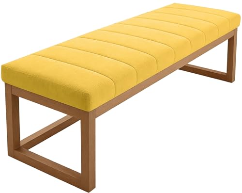 Hoowarm Cojin para Banco Jardin con Cremallera Antideslizante Zapatero Cojines de Asiento de Silla Larga Interiores y Exteriores Cojín de Muebles Rectangular para Comedor，Sofá,Terrazas(B12,60x40x6cm)