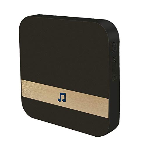 Jinqiuyuan Wireless Wifi Smart Video Doorbell 433MHz Chime Music Receiver Home Security Indoor Intercom Door Bell Receiver 10-110dB Sounds (Color : Black)