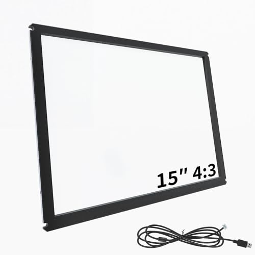 Image of 15 Inch Infrared Touch Screen, 10 Points Touch Screen Overlay Panel, USB Interface Free Driver, Infrared Touch for Outdoor Navigation, Digital Signage, Industrial Monitor