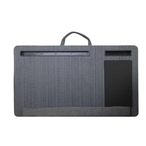 Pazeku 膝上テーブル クッションテーブル 膝上デスク ラップデスク PCノートパソコン テーブルクッション ベッド や ソファー 用 ベッドデスク マウスパッド付き スマホスタンド付き ひざ上デスク 軽量 持ち運び便利 在宅勤務 車内で使える (ダー