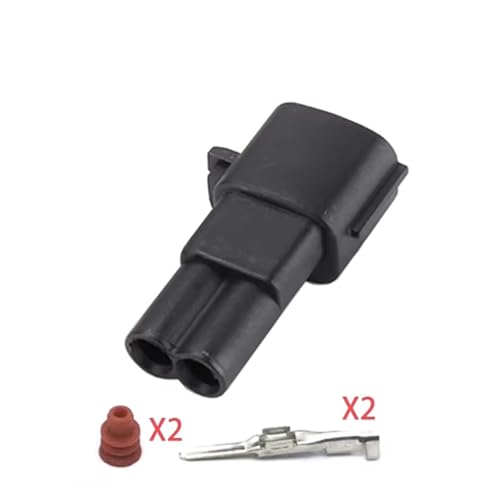 Conector bobina encendido de 2 pines tipo macho compatible con Hyundai con cableado resistente 2