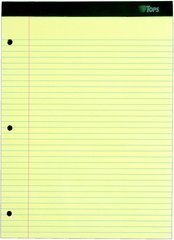 Double Docket Writing Pad College Rule Letter Canary 100 Sheets Pad
