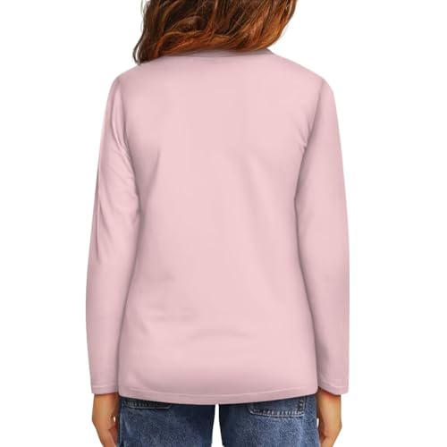 Image of Girls Long Sleeve T Shirt Cute Cartoon Crewneck Shirt for Kids 3-16Y Fall Winter Clothes