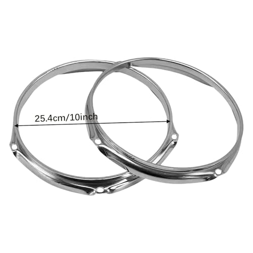 Set de 2 aros para tambor de 10 pulgadas 6 hoyos metal miniatura 6