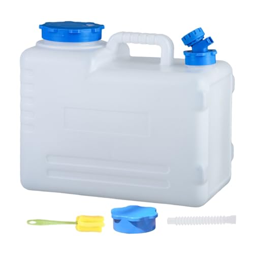 Depósito de agua para camping – Alta capacidad 15 l, contenedor resistente, bidón portátil | Botella de agua para amigos, estudiantes, adultos, hombres, mujeres, hogar, exterior, senderismo, picnic