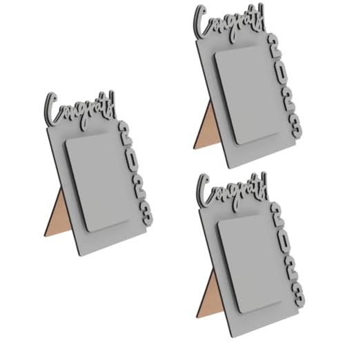 ABOOFAN 3 Piezas marco de fotos de graduación cuadro colgado Wal albun de fotos personalizados manualidades marco de imagen en de simulación pizarras de fotos en Madera