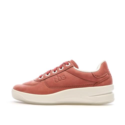 TBS Chaussures Rouge en Cuir Femme Brandy