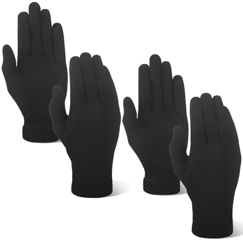 Cozypower 2 Pairs Silk Gloves Liners for Cold Weather Unisex Thermal Soft Comfortable Inner Silk...