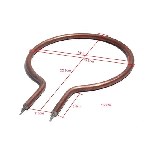 Elemento calefactor de aire circular de cobre de 220V y 1500W para sistemas térmicos 2
