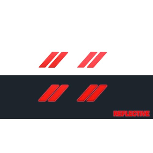 Image of IPG Compatible for Dodge Charger Challenger Durango Wheel Center Cap Decal Sticker Wrap Kit Personalize Your Vehicle (Inner Logo, Reflective - Red)