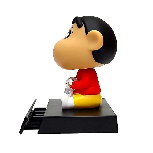 Image of AUGEN Super Hero Shinchan 2 Action Figure Limited Edition Bobblehead with Mobile Holder for Car Dashboard, Office Desk & Study Table (Pack of 1)