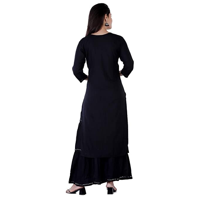 Image of Women's Rayon Printed Anarkali Kurti with Pant and Dupatta